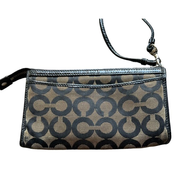 Coach Poppy Jacquard Signature Print Top Zip Organizer Wristlet - Picture 2 of 3